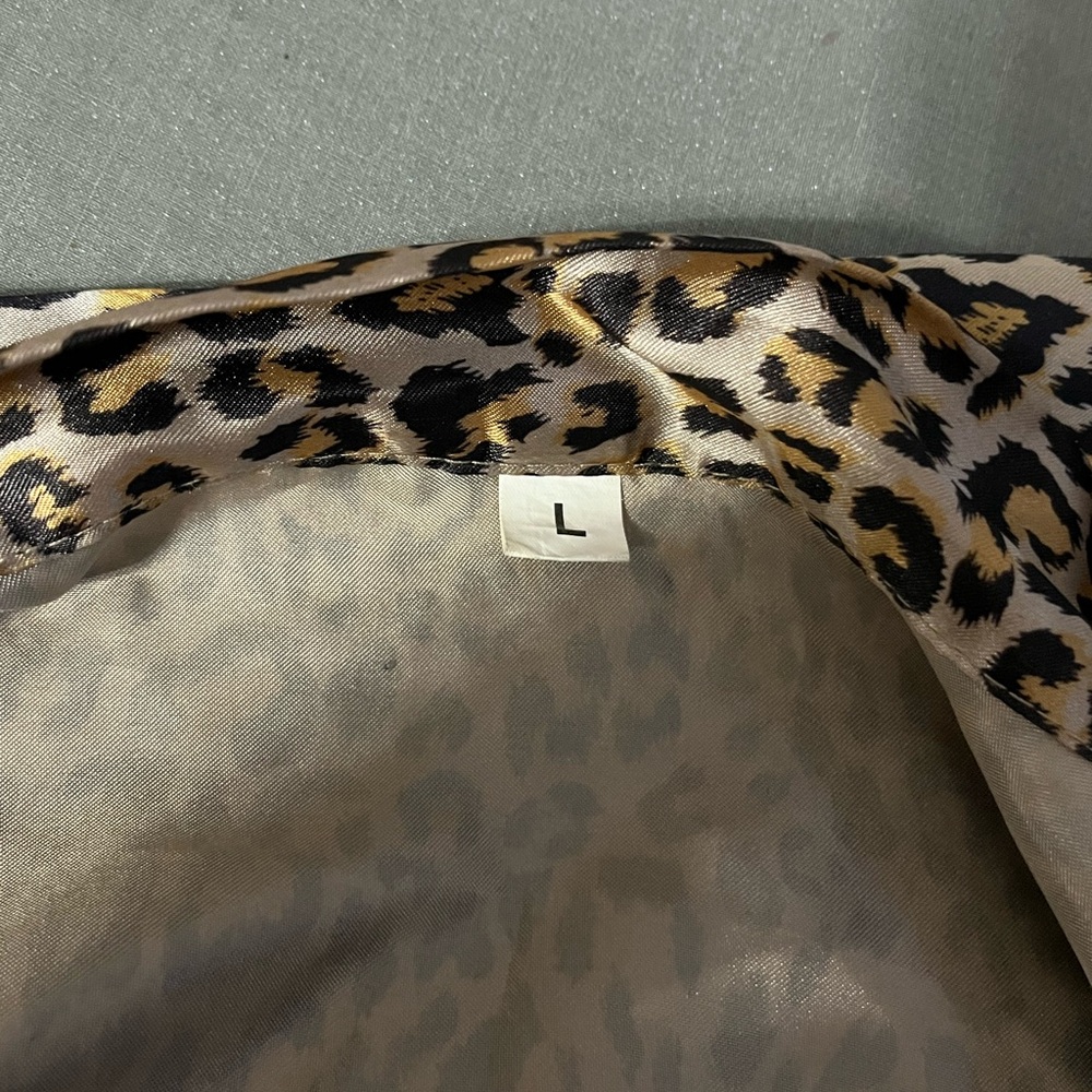 Source Unknown Animal Print Satin Robe - Picture 5 of 5